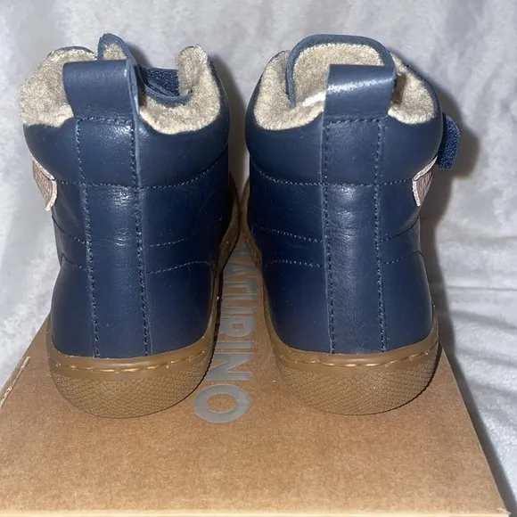 NWT NATURINO WIGGHI VL Barefoot leather ankle boots in Navy