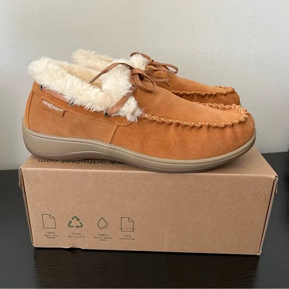 NWT / NIB Orthofeet Capri moccasin slipper - size 10W