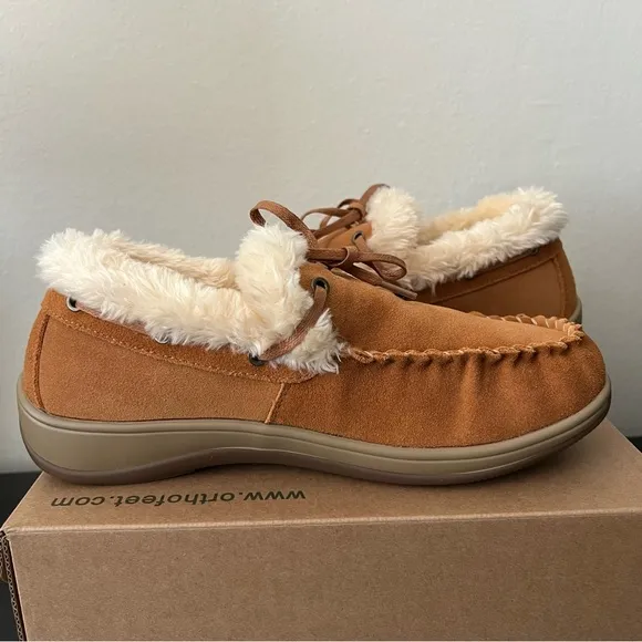NWT / NIB Orthofeet Capri moccasin slipper - size 10W