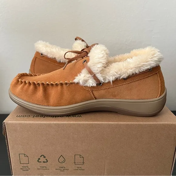 NWT / NIB Orthofeet Capri moccasin slipper - size 10W