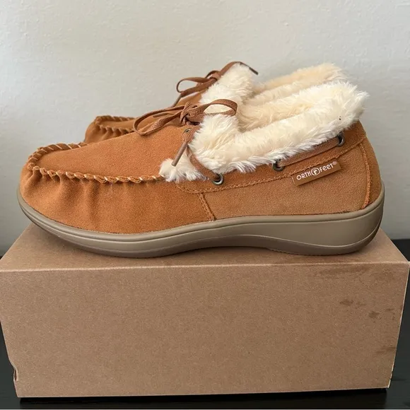 NWT / NIB Orthofeet Capri moccasin slipper - size 10W