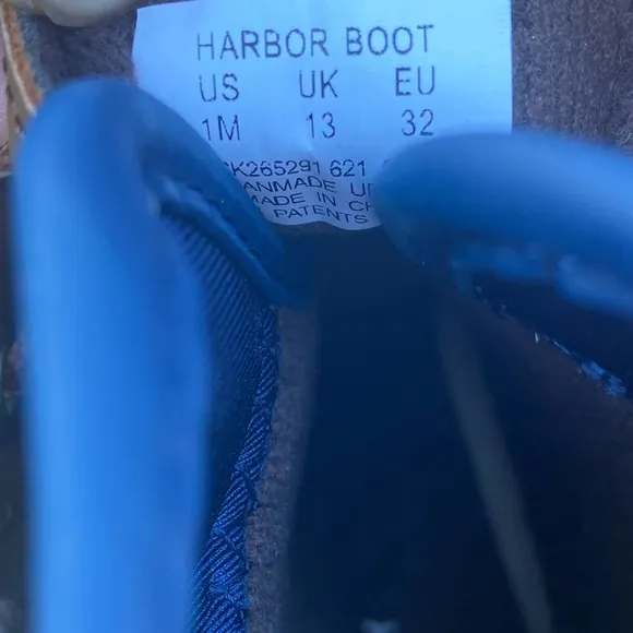 NWT/ NIB Sperry Boys Harbor Duck Boots Tan/Brown (Size 1)
