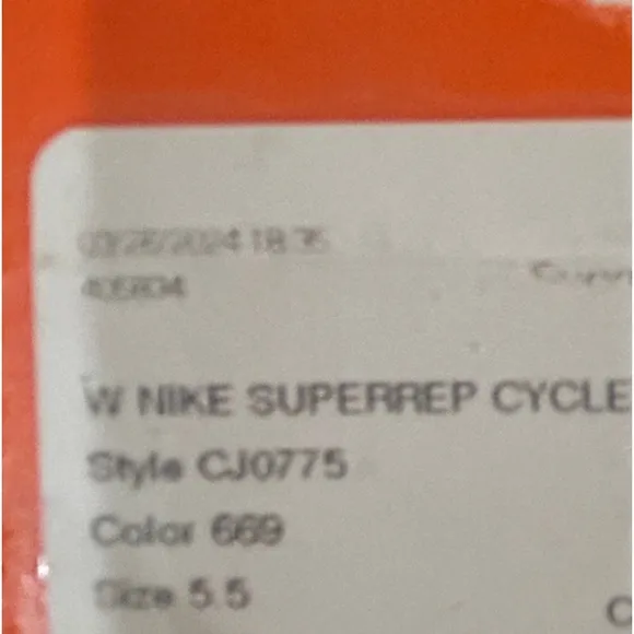 NWT Nike SuperRep Indoor Cycling Shoes- Size 5.5