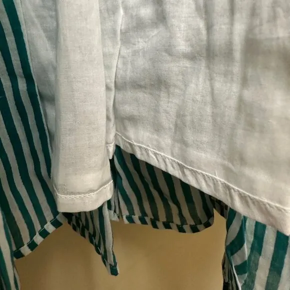 NWT Oliphant Green Midi Vacation Cotton Quiet Luxury Pool Beach Resort XS Dress