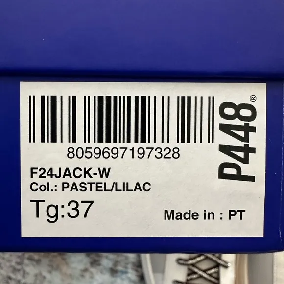 NWT P448 John Perforated Sneaker Pastel Lilac - Size 37 (7 US)