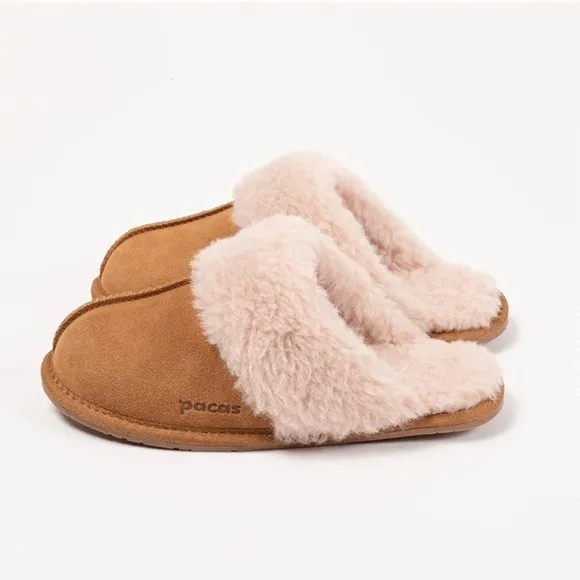NWT - PACAS - WOMEN'S ALPACA LINED SLIDE SLIPPER - Size: 10