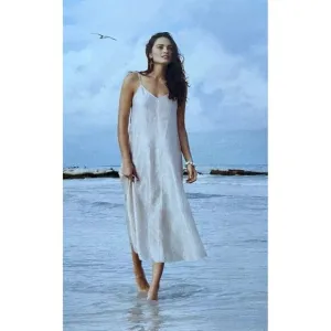 NWT Peruvian Connection Silk Margot Dress Sz XL Alabaster Beige Beachy Luxury