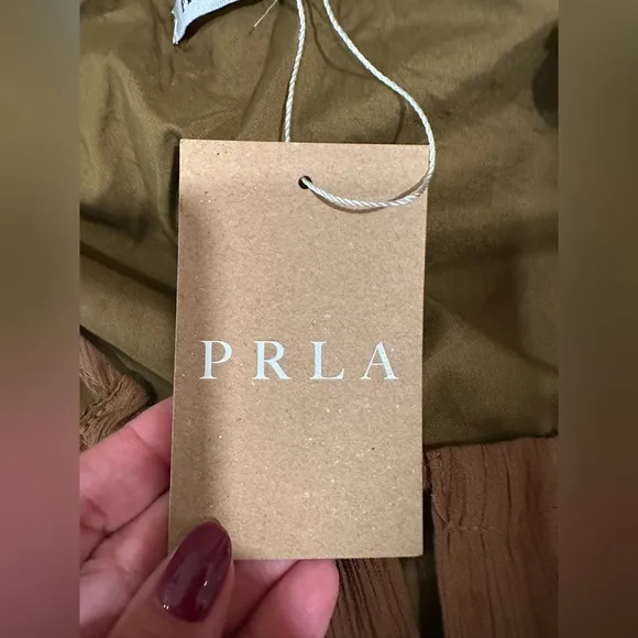 NWT PRLA LUXURY Elena Dress in Olive COLOR SLEEVELESS SUMMER DRESS