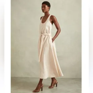 NWT REISS TAYAH MODAL BLEND PARACHUTE MIDI DRESS Sz 6