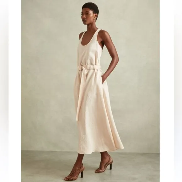 NWT REISS TAYAH MODAL BLEND PARACHUTE MIDI DRESS Sz 6
