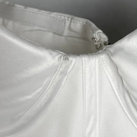 NWT Retrofete Tegan Bustier Corset Strapless Bra Cup Garter Mini Dress White L