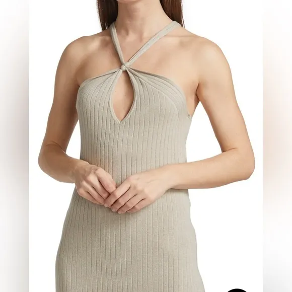 NWT REVOLVE Nude Knit Sweater Midi Dress