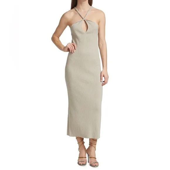 NWT REVOLVE Nude Knit Sweater Midi Dress