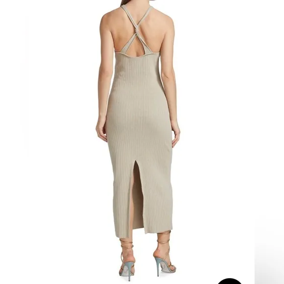 NWT REVOLVE Nude Knit Sweater Midi Dress