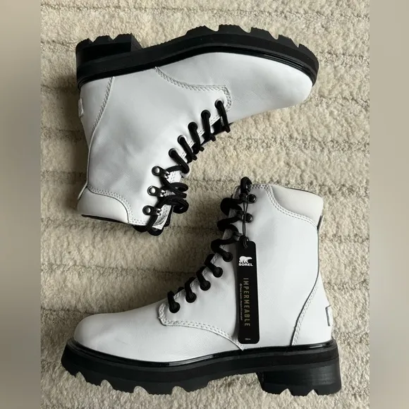 NWT Sorel Lennox Waterproof Leather Lace Up Boots
