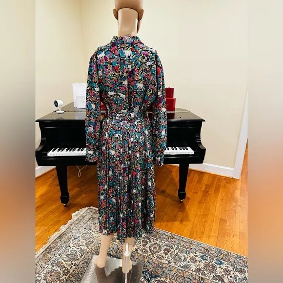 NWT Spring Summer Minimalist Retro J. Crew Animal Floral Print Dress