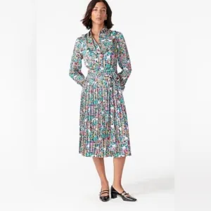 NWT Spring Summer Minimalist Retro J. Crew Animal Floral Print Dress