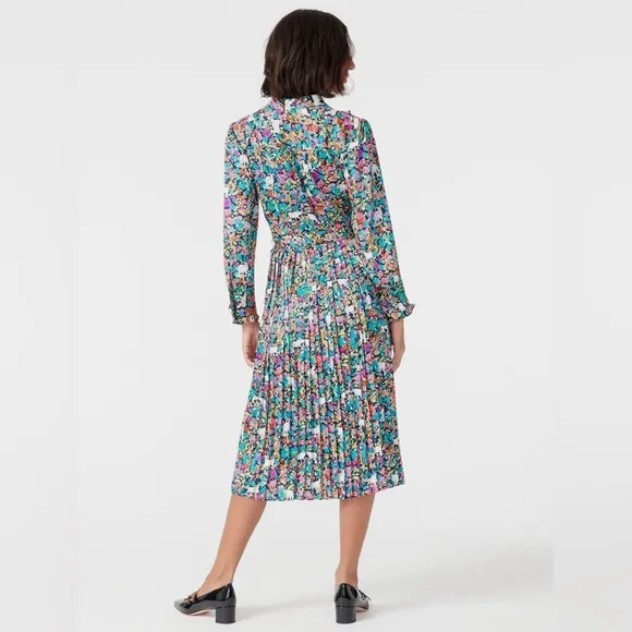 NWT Spring Summer Minimalist Retro J. Crew Animal Floral Print Dress
