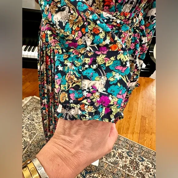 NWT Spring Summer Minimalist Retro J. Crew Animal Floral Print Dress