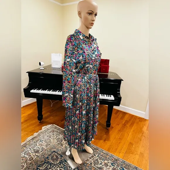NWT Spring Summer Minimalist Retro J. Crew Animal Floral Print Dress