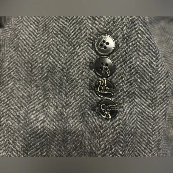 NWT THAKOON HERRINGBONE WRAP TIE JACKET SIZE SMALL IN BLACK COMBO