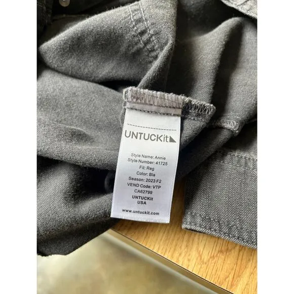 NWT UNTUCKit for her Annie Long Sleeve Denim Shirt Dress Minimalist Size 10