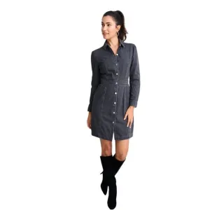 NWT UNTUCKit for her Annie Long Sleeve Denim Shirt Dress Minimalist Size 10