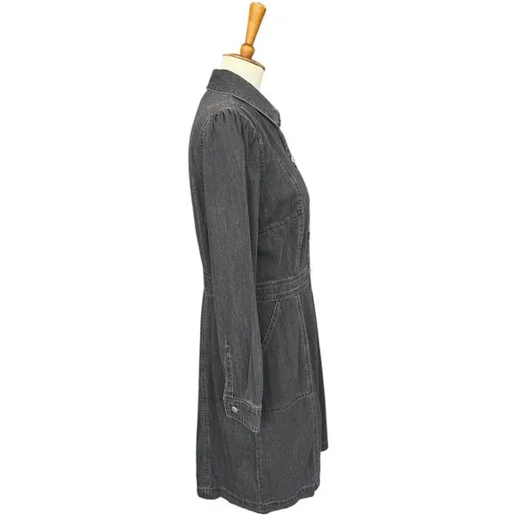 NWT UNTUCKit for her Annie Long Sleeve Denim Shirt Dress Minimalist Size 10