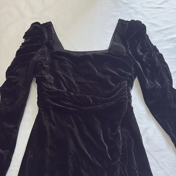 NWT Veronica Beard Womens 0 Toki Mini Dress Velvet Party Puff Sleeve Luxury