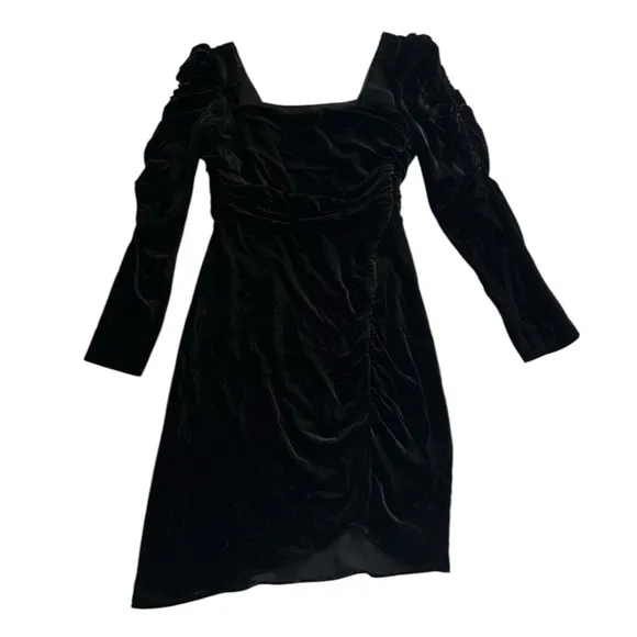 NWT Veronica Beard Womens 0 Toki Mini Dress Velvet Party Puff Sleeve Luxury