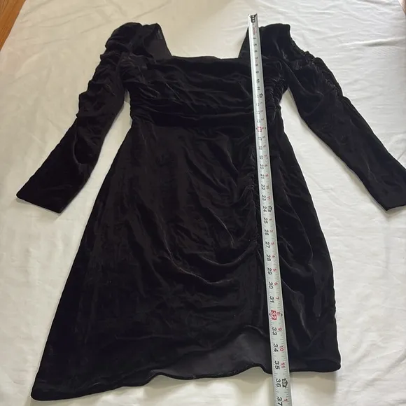 NWT Veronica Beard Womens 0 Toki Mini Dress Velvet Party Puff Sleeve Luxury