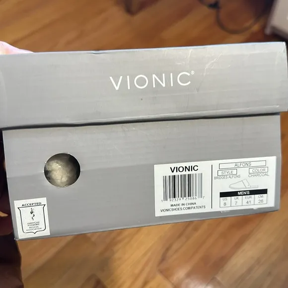 *NWT Vionic Bridges Alfons Mule Slipper Charcoal Gray Mens 8