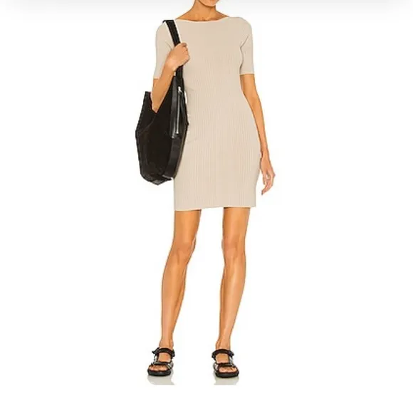 NWT Weekend Stories Neutral Bodycon/Stretch Quiet Luxury Capsule Dress