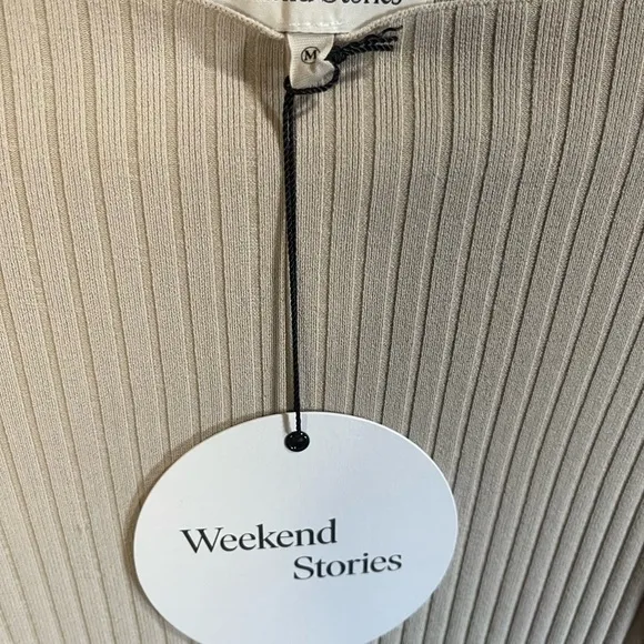 NWT Weekend Stories Neutral Bodycon/Stretch Quiet Luxury Capsule Dress