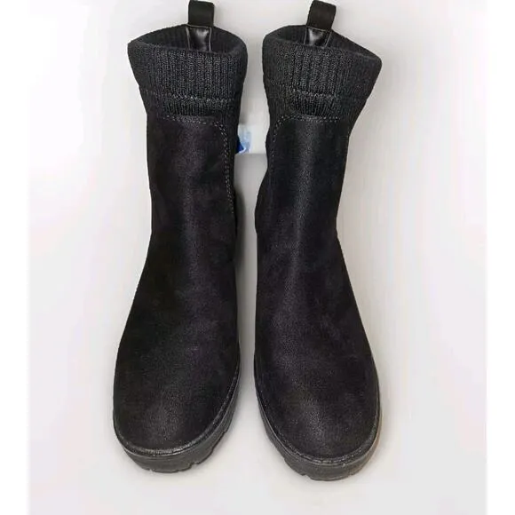 NWT! White Mountain Stretch Knit Heeled Ankle Boots - Benji Womens Size 9
