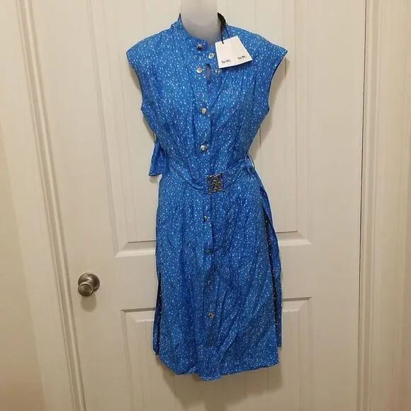 NWT COACH Dotted Sleeveless 100% silk dress Size 00