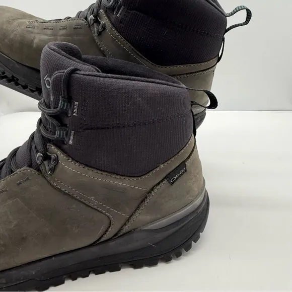 Oboz Andesite Mid Mens 11 Hiking Boots Shoes Ankle Insulated BDRY PRIMALOFT BIO