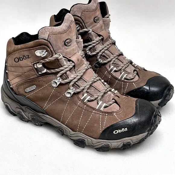 Oboz Bridger Mid BDRY Leather Waterproof Hiking Boots Women’s 8.5 Brown Trail