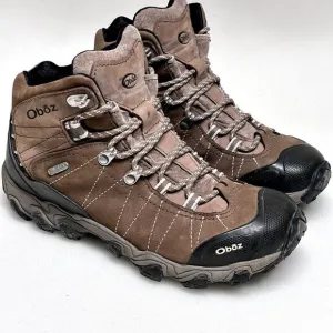 Oboz Bridger Mid BDRY Leather Waterproof Hiking Boots Women’s 8.5 Brown Trail