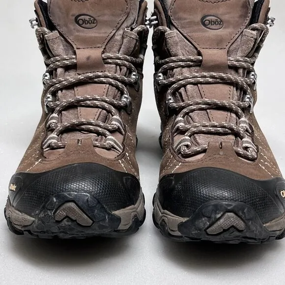 Oboz Bridger Mid BDRY Leather Waterproof Hiking Boots Women’s 8.5 Brown Trail