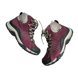 OBOZ Sapphire BDry Mid Waterproof Hiking Boots  Women's 6  Burgundy  Gorpcore