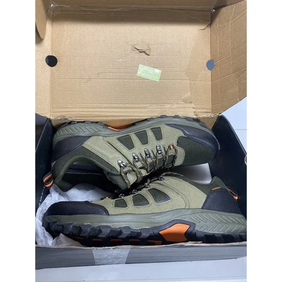 ODCKOI Waterproof Hiking Shoes Men Lightweight anti Slip Outdoor Hike Green - 13