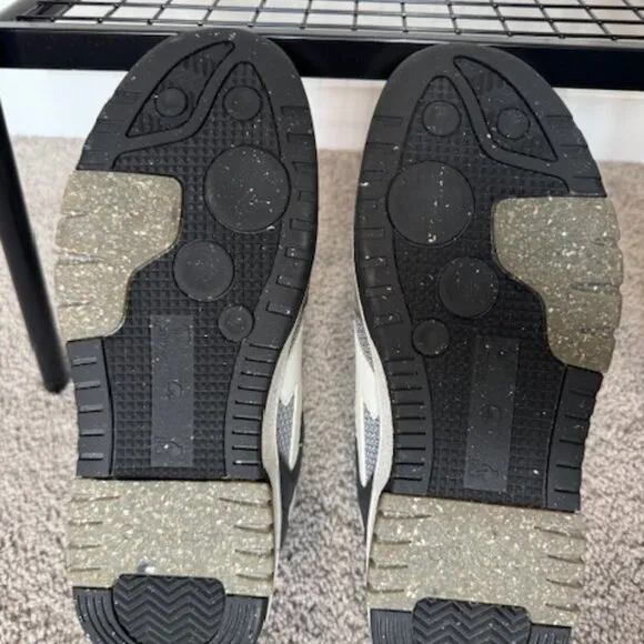 Off White Light Gray &amp; Black Sneakers