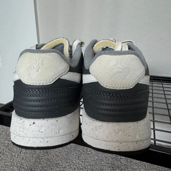 Off White Light Gray &amp; Black Sneakers