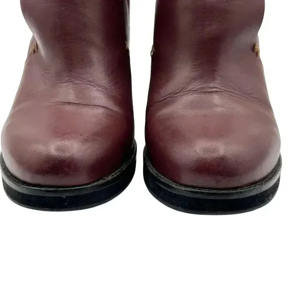 Office London Women's Size 39/*.5 Black Leather Pull On Ankle Boots Made in Spai