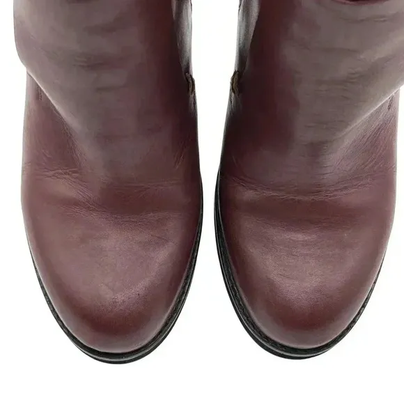 Office London Women's Size 39/*.5 Black Leather Pull On Ankle Boots Made in Spai