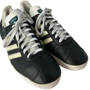 OG Adidas Gazelle Vintage Black Pearl Baby Blue Leather Men’s Size 11.5 Rare