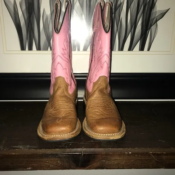 🐴Old West Leather Cowgirl Boots,Size-7 3/16”,085