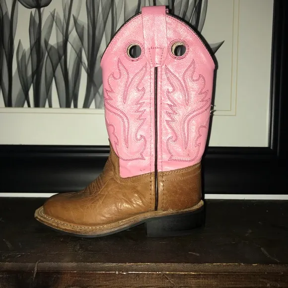 🐴Old West Leather Cowgirl Boots,Size-7 3/16”,085