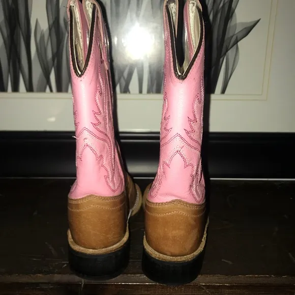 🐴Old West Leather Cowgirl Boots,Size-7 3/16”,085